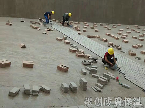 地面衬耐酸瓷板施工 (5)